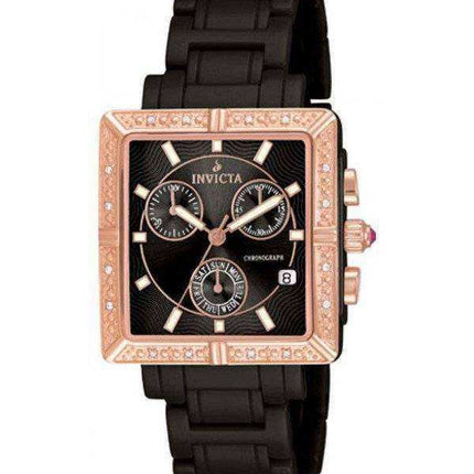 Orologio da donna Invicta Ceramics quadrante nero con diamanti, cronografo 10217