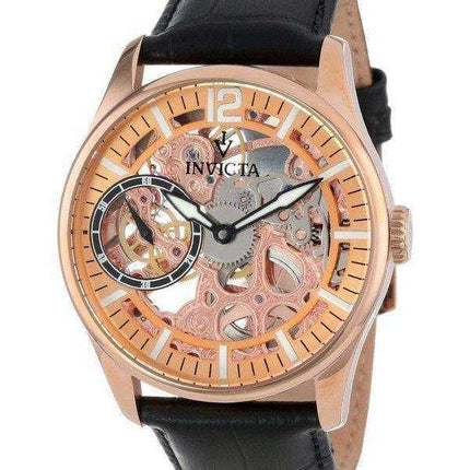 Orologio da uomo quadrante con quadrante meccanico in scheletro meccanico d'epoca Rose Invicta 12407