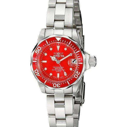 Orologio da donna Invicta Pro-Diver 200M con quadrante rosso al quarzo 12522