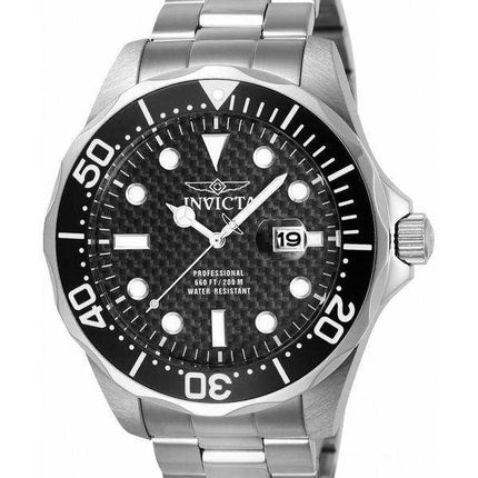 Orologio da uomo Invicta Pro Diver quadrante nero Quartz Diver 12562 200M da uomo
