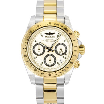 Invicta Speedway Two Tone Stainless Steel Gold Tone Dial Quartz Diver's 14930 200M Men's Watch