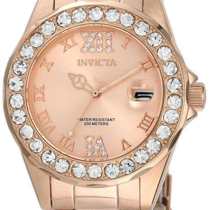 Orologio da donna Invicta Pro Diver in oro rosa con quadrante in acciaio inossidabile 15253