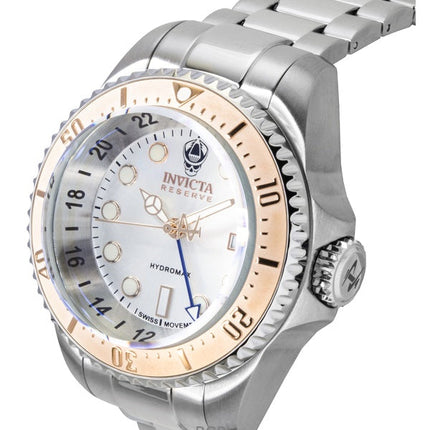 Orologio da uomo Invicta Hydromax in acciaio inossidabile con quadrante argentato, al quarzo, subacqueo, 1000 m, 16964