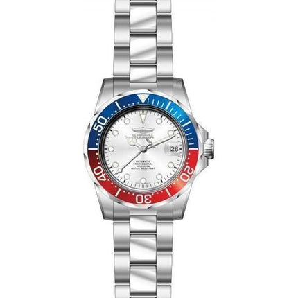 Orologio da uomo Invicta Pro Diver in acciaio inossidabile con quadrante argentato automatico 17041 200M