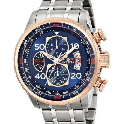 Orologio da uomo Invicta Aviator al quarzo con cronografo quadrante blu 17203