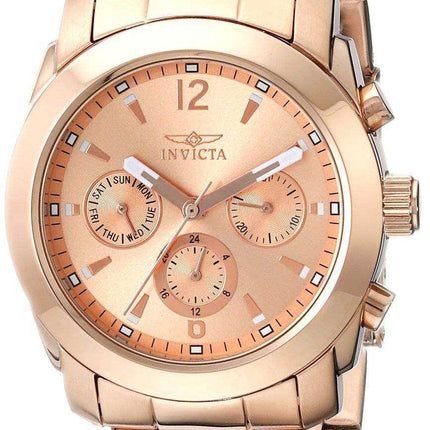 Orologio da donna Invicta Angel Gold Dial in acciaio inossidabile placcato oro 17902