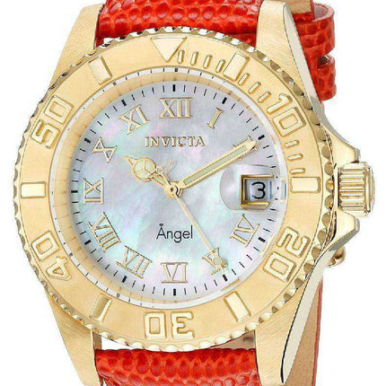 Invicta Angel Mother Of Pearl Dial Date Display 18412 Orologio da donna