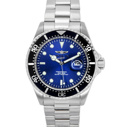 Orologio da uomo Invicta Pro Diver in acciaio inossidabile con quadrante blu, al quarzo, subacqueo 200M 22054