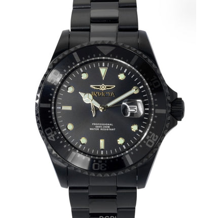 Orologio da uomo Invicta Pro Diver Zager Exclusive in acciaio inossidabile con quadrante nero al quarzo 23402 200M