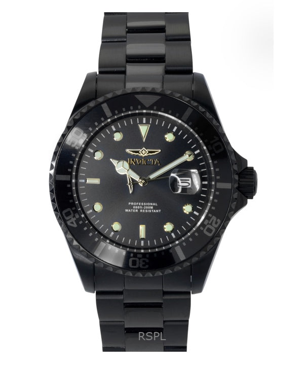 Orologio da uomo Invicta Pro Diver Zager Exclusive in acciaio inossidabile con quadrante nero al quarzo 23402 200M