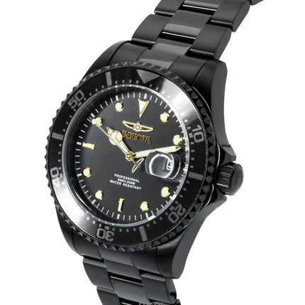 Orologio da uomo Invicta Pro Diver Zager Exclusive in acciaio inossidabile con quadrante nero al quarzo 23402 200M