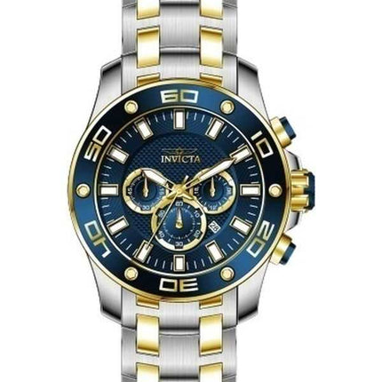 Orologio da uomo Invicta Pro Diver Scuba Chronograph Two Tone Stainless Steel Blue Dial Quartz 26082 100M