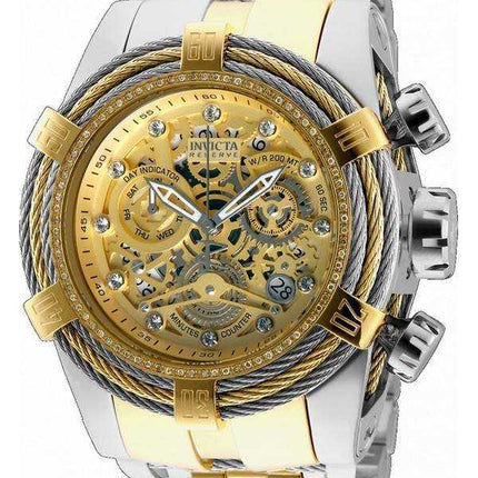 Orologio da uomo Invicta Reserve Bolt 30070, cronografo al quarzo, con accenti di diamanti, 200M