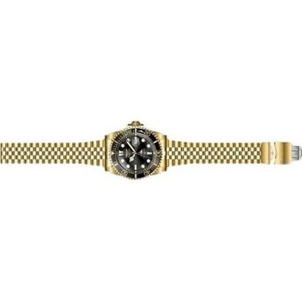 Orologio da uomo Invicta Pro Diver in acciaio inossidabile color oro con quadrante nero al quarzo 30614 100M