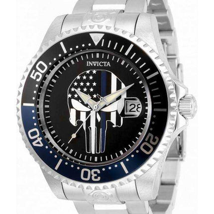 Orologio da uomo Invicta Pro Diver Skull con quadrante nero automatico 31928 300M