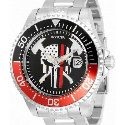 Orologio da uomo Invicta Pro Diver Skull con quadrante nero automatico 31929 300M