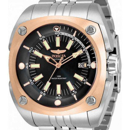 Invicta Reserve quadrante nero in acciaio inossidabile automatico 32060 100M orologio da uomo