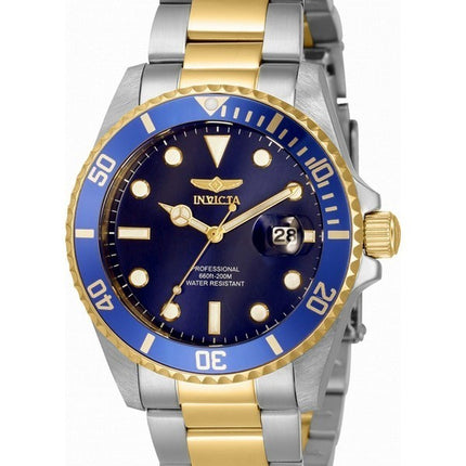 Invicta Pro Diver Blue Dial Two Tone Stainless Steel Quartz 33274 200M Orologio da donna