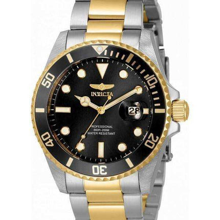 Orologio da donna Invicta Pro Diver quadrante nero bicolore in acciaio inossidabile al quarzo 33275 200M