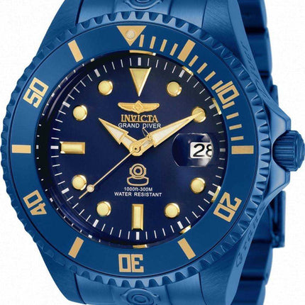 Orologio da uomo Invicta Grand in acciaio inossidabile automatico Diver's 33387 300M