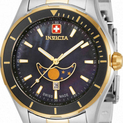 Orologio da uomo Invicta Pro Diver Moon Phase quadrante nero al quarzo 33466 100M