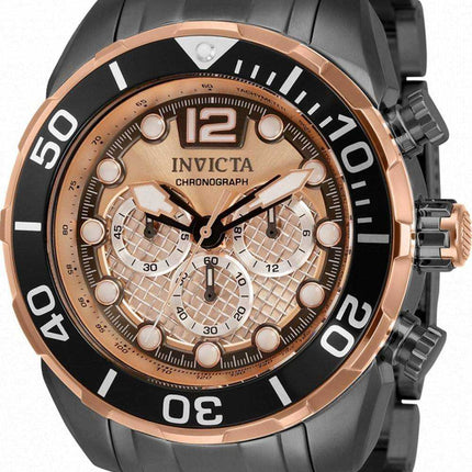 Orologio da uomo Invicta Pro Diver Cronografo quadrante rosa in acciaio inossidabile al quarzo 33830 100M