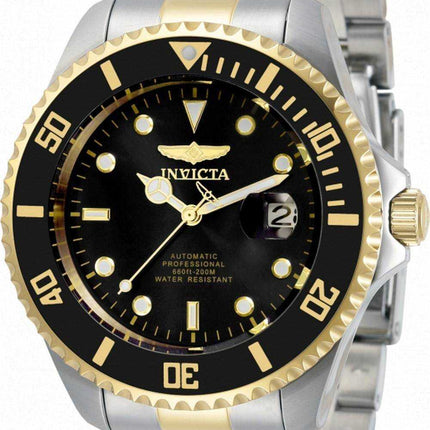 Orologio da uomo Invicta Pro Diver quadrante nero bicolore in acciaio inossidabile automatico 34041 200M