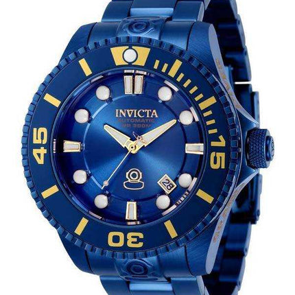 Orologio da uomo Invicta Pro Diver in acciaio inossidabile con quadrante blu automatico Diver's 34179 300M