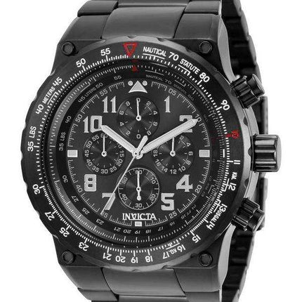 Orologio da uomo Invicta Aviator GMT cronografo quadrante nero al quarzo 34425