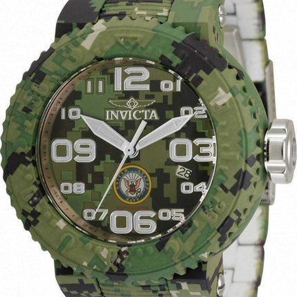 Invicta US Navy Camouflage Dial in acciaio inossidabile automatico 34679 100M Orologio da uomo