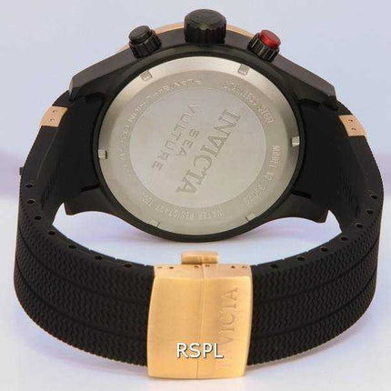 Orologio da uomo Invicta Sea Vulture in silicone nero con quadrante nero al quarzo 35025 100M