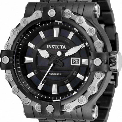 Orologio da uomo Invicta Excursion quadrante nero in acciaio inossidabile automatico 35181 100M