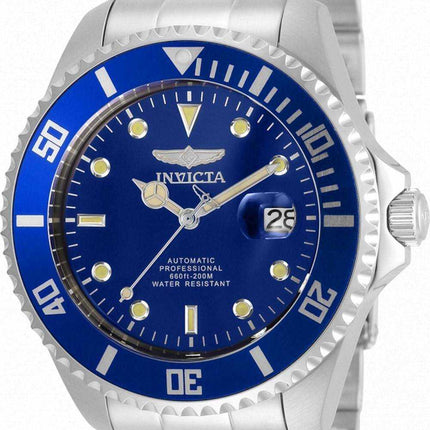 Orologio da uomo Invicta Pro Diver con quadrante blu in acciaio inossidabile automatico 35718 200M