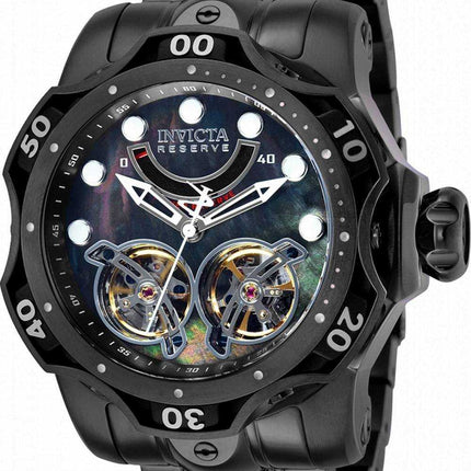 Orologio da uomo Invicta Reserve Venom quadrante nero in acciaio inossidabile automatico 35988 1000M