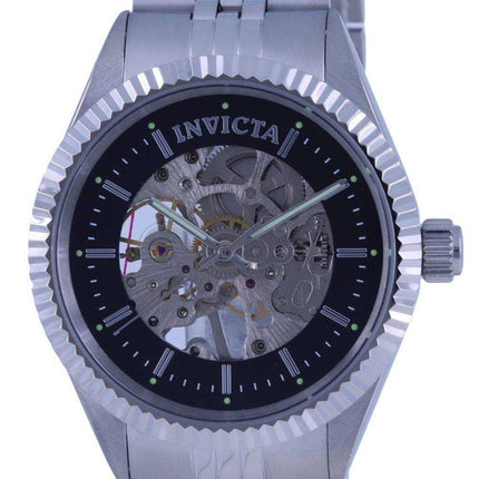 Orologio da uomo meccanico INV36437 con quadrante nero in acciaio inossidabile Invicta Specialty