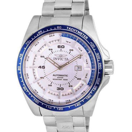 Orologio da uomo Invicta Speedway Tachimetro in acciaio inossidabile quadrante argento automatico 36983 100M da uomo