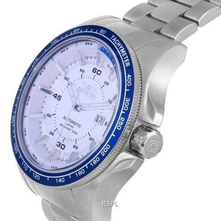 Orologio da uomo Invicta Speedway Tachimetro in acciaio inossidabile quadrante argento automatico 36983 100M da uomo
