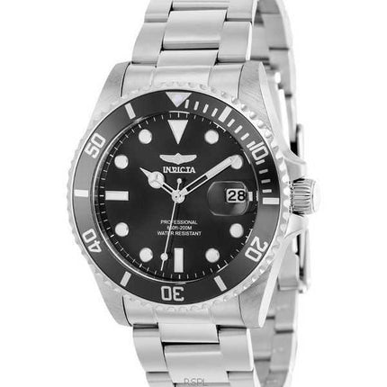 Orologio da donna Invicta Pro Diver in acciaio inossidabile con quadrante nero al quarzo Diver 37149 200M