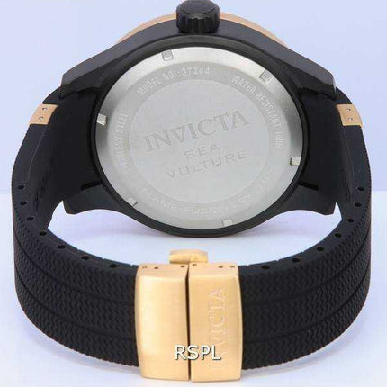 Orologio da uomo Invicta Sea Vulture in silicone nero con quadrante verde al quarzo 37244 100M da uomo