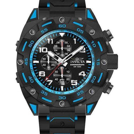 Orologio da uomo Invicta Sea Monster Chronograph quadrante blu e nero al quarzo 37666 100M da uomo