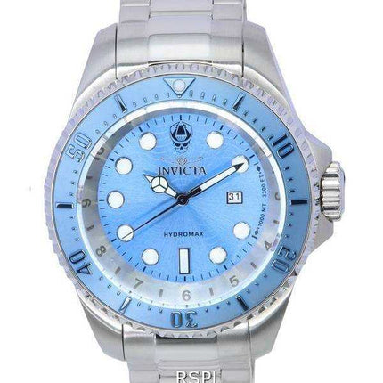 Orologio da polso da uomo Invicta Hydromax in acciaio inossidabile con quadrante blu al quarzo 37727 1000M