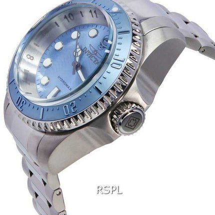 Orologio da polso da uomo Invicta Hydromax in acciaio inossidabile con quadrante blu al quarzo 37727 1000M