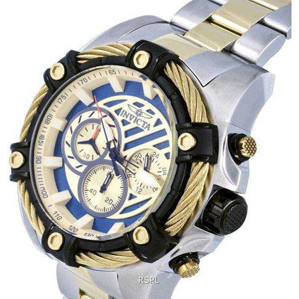 Orologio da uomo Invicta Bolt Chronograph quadrante blu e oro al quarzo INV38957 100M