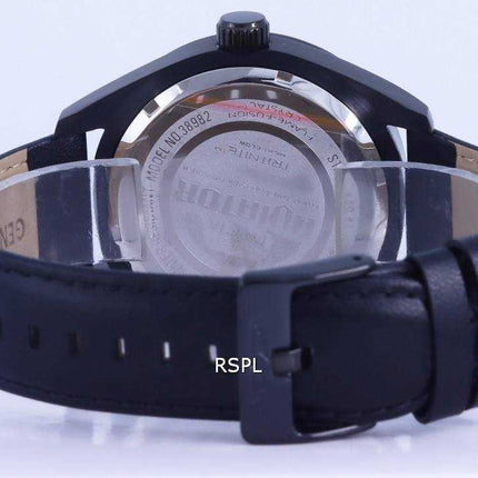 Orologio da uomo Invicta Aviator Tachimetro cinturino in pelle quadrante nero al quarzo 38982 100M orologio da uomo