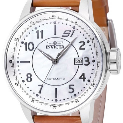 Orologio da uomo Invicta S1 Rally in pelle con quadrante in madreperla automatico 39028 100M da uomo