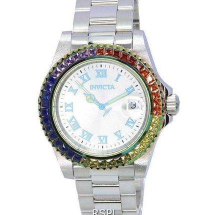 Orologio da donna Invicta Angel Zager Exclusive quadrante argento Quartz Diver's 40228 200M