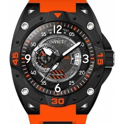 Orologio da uomo Invicta Aviator in silicone con quadrante nero automatico 40284 100M