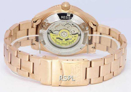 Orologio da uomo Invicta Pro Diver Zager esclusivo tono oro rosa quadrante nero automatico 40490 200M da uomo