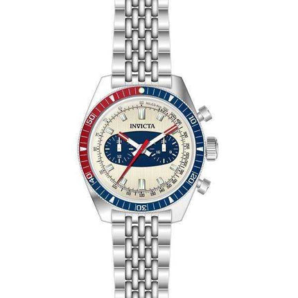 Orologio da uomo Invicta Monaco Speedway in acciaio inossidabile con quadrante beige al quarzo 40525 100M