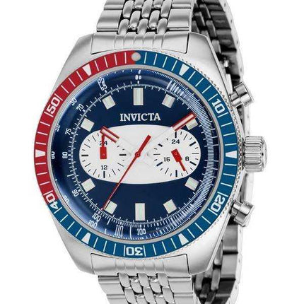 Orologio da uomo Invicta Speedway in acciaio inossidabile con quadrante blu al quarzo 40526 100M